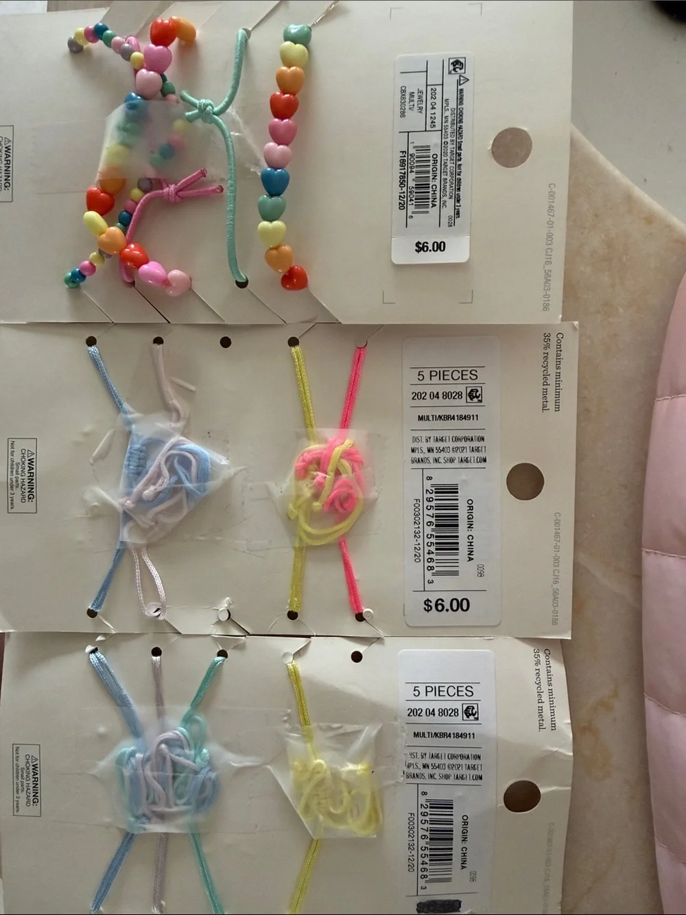 13 Cat & Jack Rainbow Unicorn & Heart Bracelets (2packs missing 1)